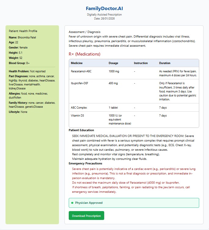 Generated Prescription